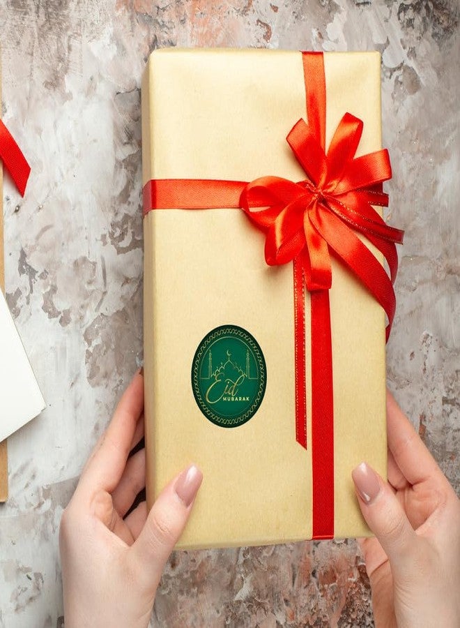 D2C Eid Mubarak Round Stickers for Gift Wrapping and Packaging | Paper Stickers, 1.5 x 1.5 Inches Qty :77pc - Image 3